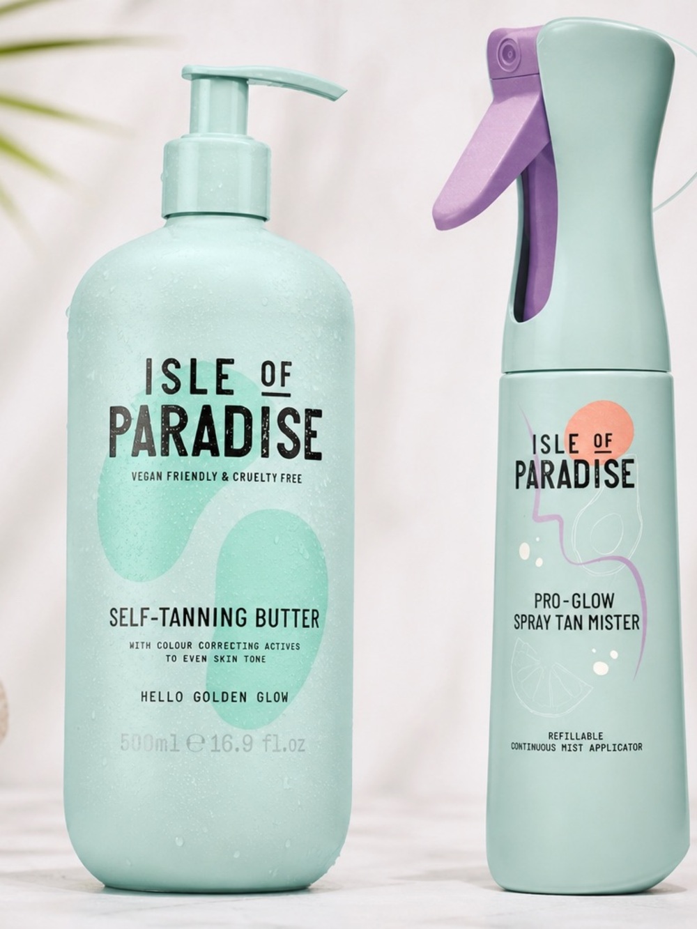 Isle of Paradise Self-Tanning Butter in Medium & Pro glow Spray Tan Mister Bundl
